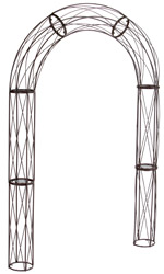 Arco de jard�n en metal con l�mparas solares 150 x 24 x 230 cm