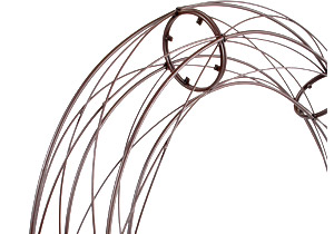 Arco de jard�n en metal con l�mparas solares 150 x 24 x 230 cm