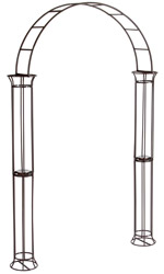 Arco de jard�n en metal con l�mparas solares 150 x 25 x 230 cm