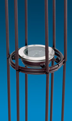 Arco de jard�n en metal con l�mparas solares 150 x 25 x 230 cm