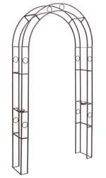 Arco de jard�n en metal con l�mparas solares 120 x 30 x 230 cm