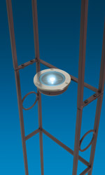 Arco de jard�n en metal con l�mparas solares 120 x 30 x 230 cm