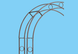 Arco de jard�n en metal con l�mparas solares 120 x 30 x 230 cm