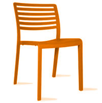 Silla de jard&iacute;n naranja