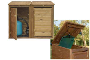 Cofre de madera exterior Cofre de madera exterior