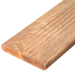 Lamina de terraza � madera ex�tica Cumaru