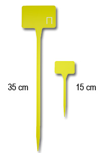 Etiquetas 15 y 35 para plantar