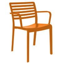 Sillone de jard&iacute;n naranja