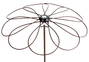 Tutor parasol en metal con l�mpara solar &Oslash; 100 x 220 cm