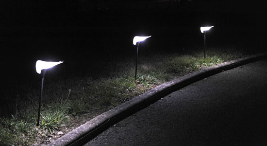 Borne solar 2 LED blancas
