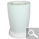 Maceta redonda con plato en plastico rotomoldeado - BLANCO Maceta redonda con plato en plastico rotomoldeado - BLANCO