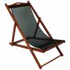 Silla de playa plegable haya teido - Negro