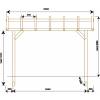 Prgola de Madera Adosada 3 x 2 m