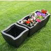 Jardinera DORADO rectangular - 80 x 40 cm - Negro