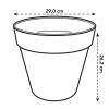 Loft Urban Round  D.30 A.26  Ocre  Elho