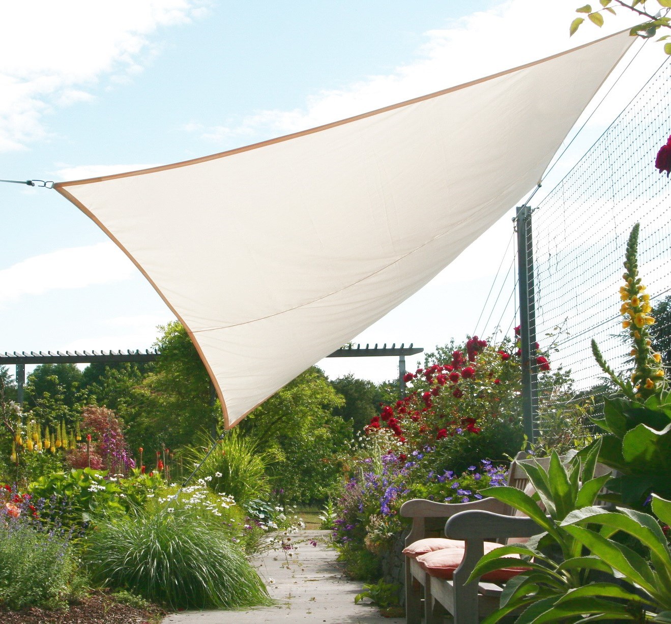 Lona parasol impermeable rectangular - marfil